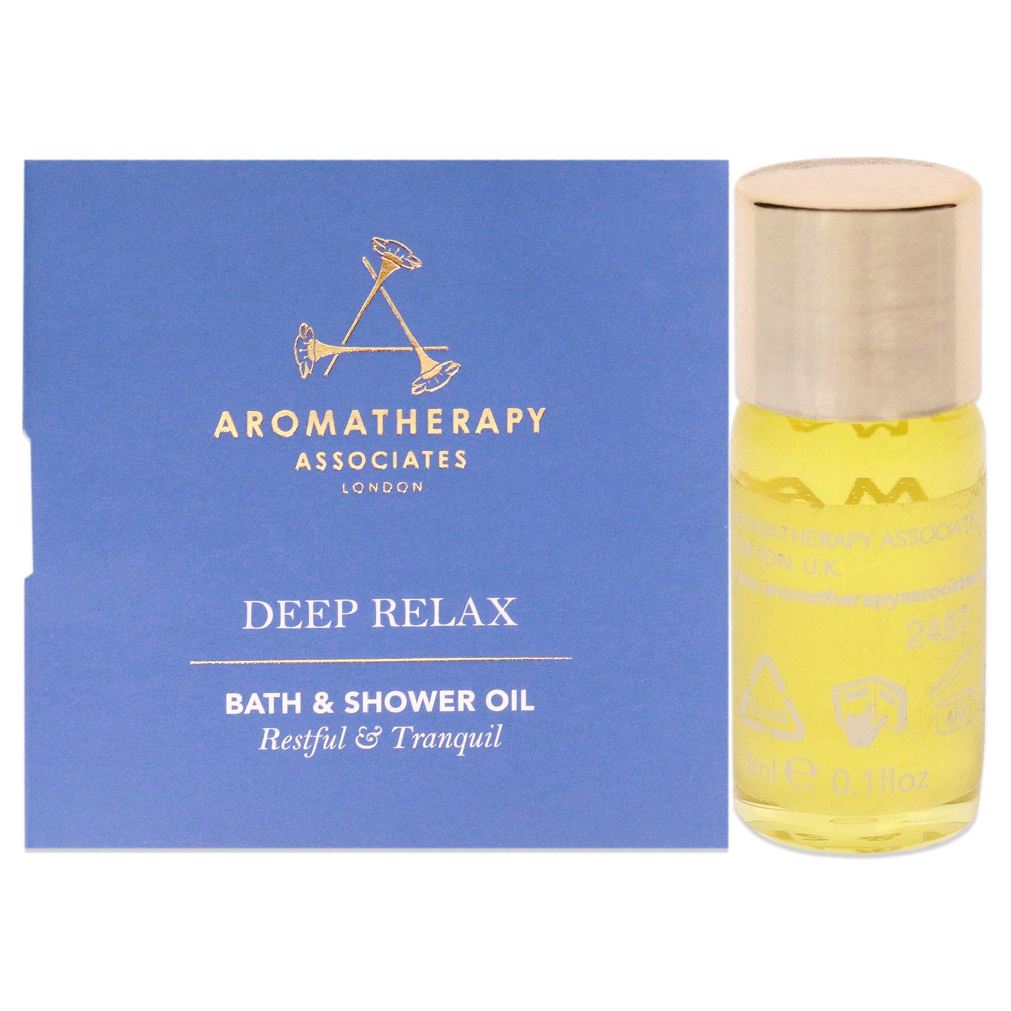 Deep Relax Bath And Shower Oil by Aromatherapy Associates for Unisex - 0.1 oz Oil