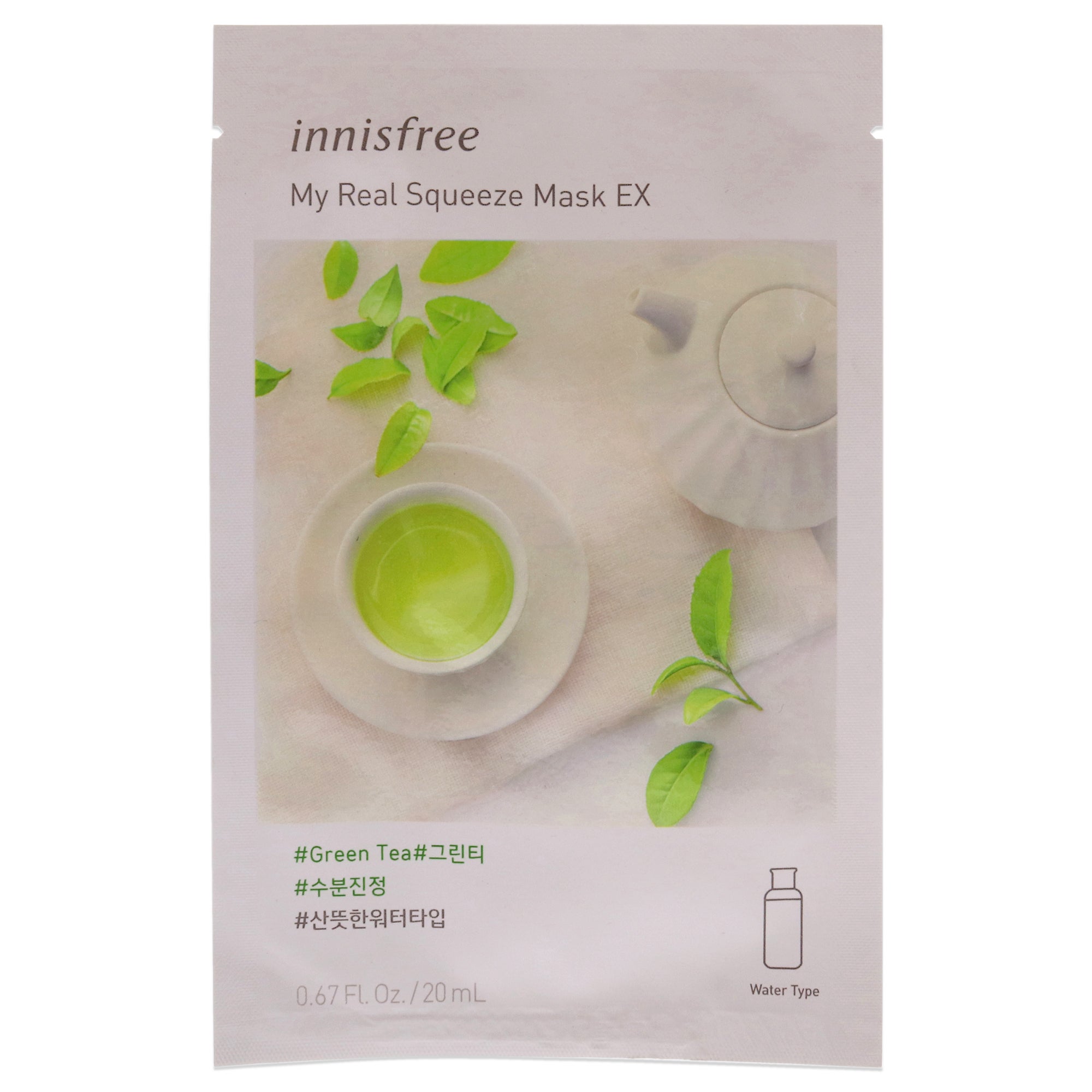 My Real Squeeze Mask - Green Tea by Innisfree for Unisex - 0.67 oz Mask