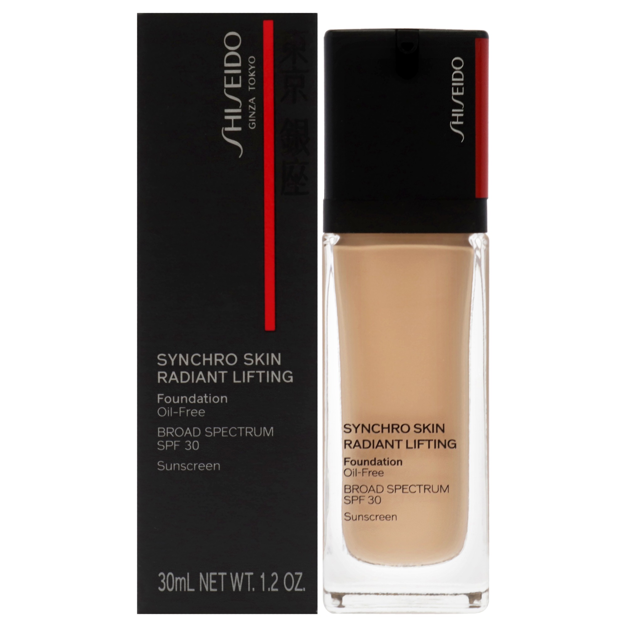 Shiseido Synchro Skin Radiant Lifting Foundation – 240 Quartz, 30 Ml, Deckend & Strahlend