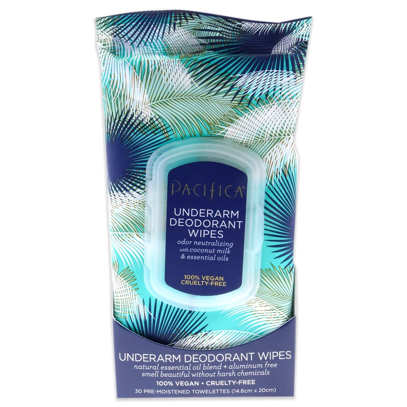 Buy Underarm Deodorant Wipes Coconut Milk and Essencial Oil by Pacifica for Women 30 Pc