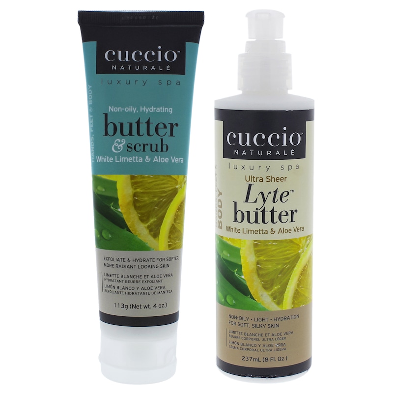 Buy White Limetta And Aloe Vera Kit By Cuccio Naturale For Unisex 2 Pc Kit 8oz Lyte Ultra 7218