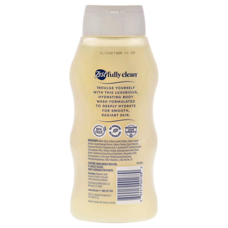 Buy Zest Hydrate and Restore Body Wash Cocoabutter and Shea For Women