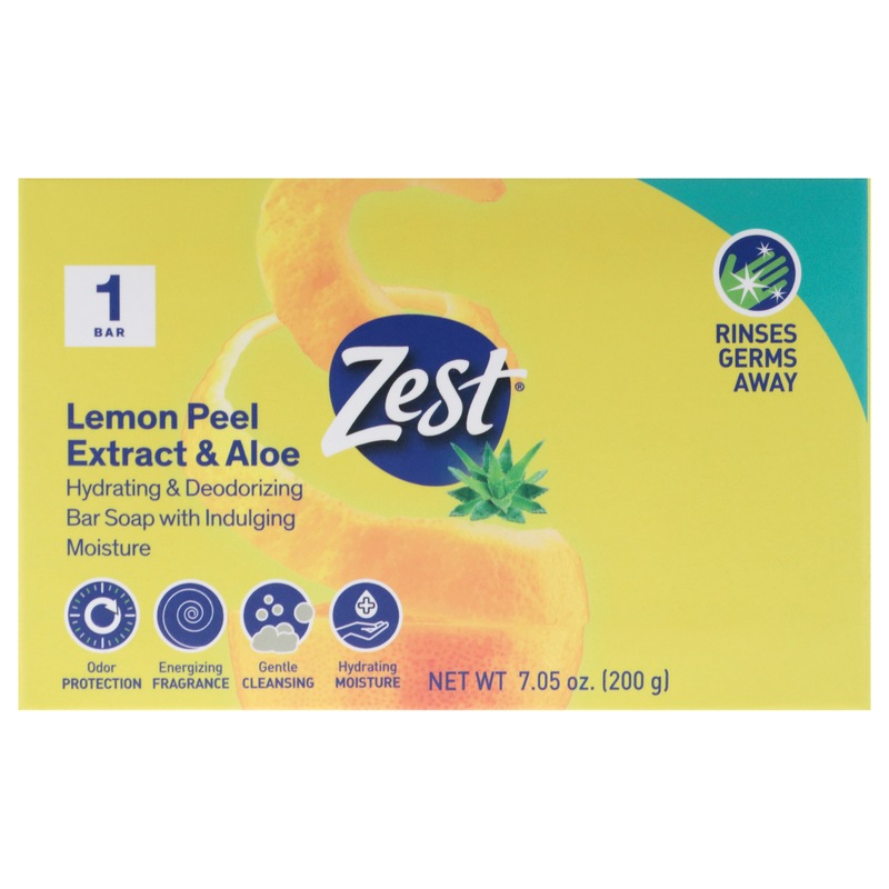 Buy Zest Hydrating and Deodorizing Bar Soap - Lemon Peel Extract and ...