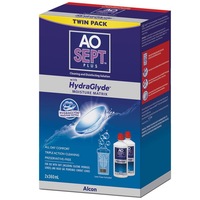 Aosept Plus Twin Pack 2x 360ml + 1 Lens Case