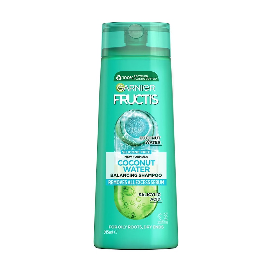 Garnier Fructis Coconut Water Shampoo for Oily Roots, Dry Ends 315mL