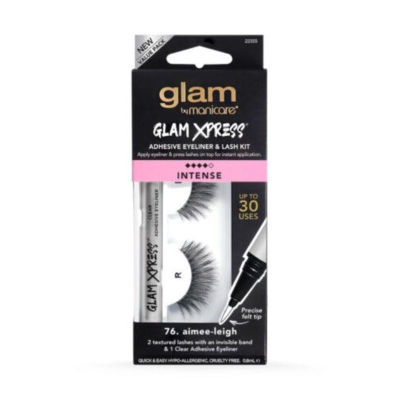Buy Glam by Manicare Xpress Black Adhesive Eyeliner & Lash Kit Aimee