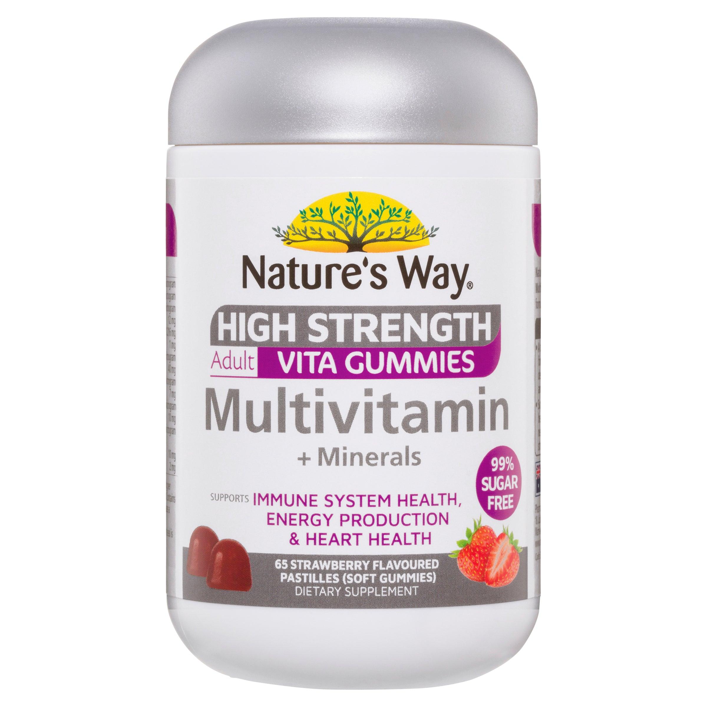 Natures Way High Strength Adult Vita Gummies Multivitamin plus Minerals 65 Australia