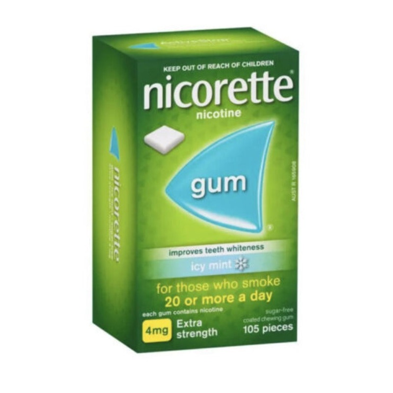 Buy Nicorette Nicotine Gum Icy Mint 4mg 105 Pieces - MyDeal