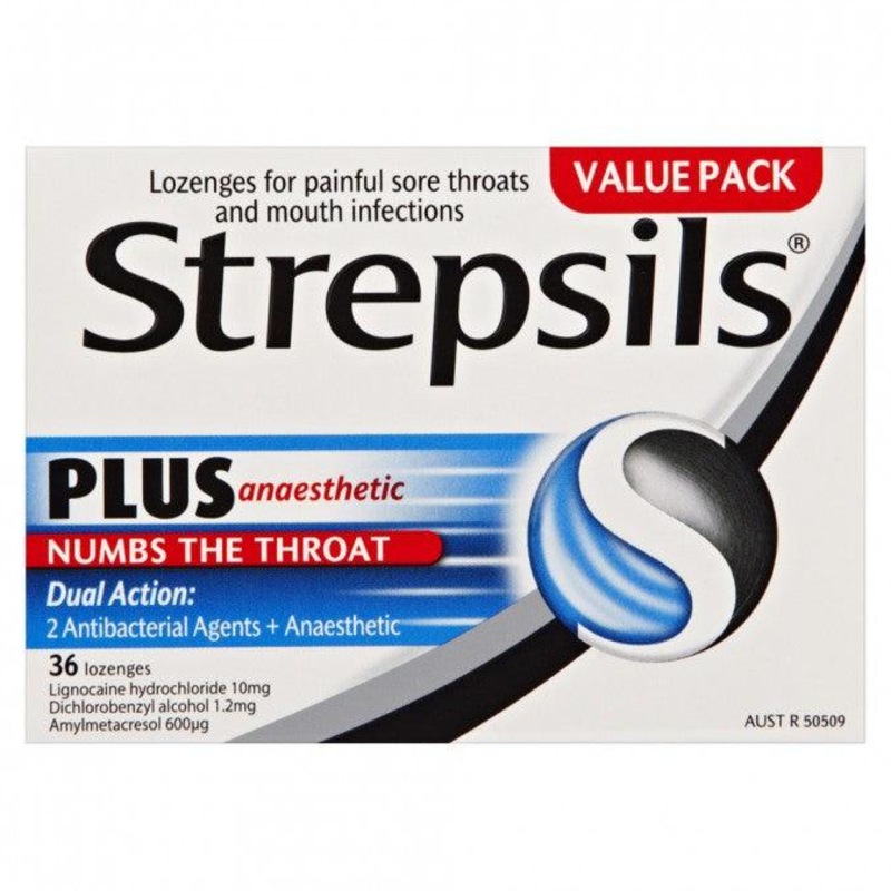 Buy Strepsils Plus Anaesthetic 36 Lozenges - MyDeal