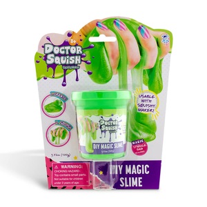 Doctor Squish - DIY Magic Slime With Sparkle Bag, Green, 100g, Suitable for ages 8+