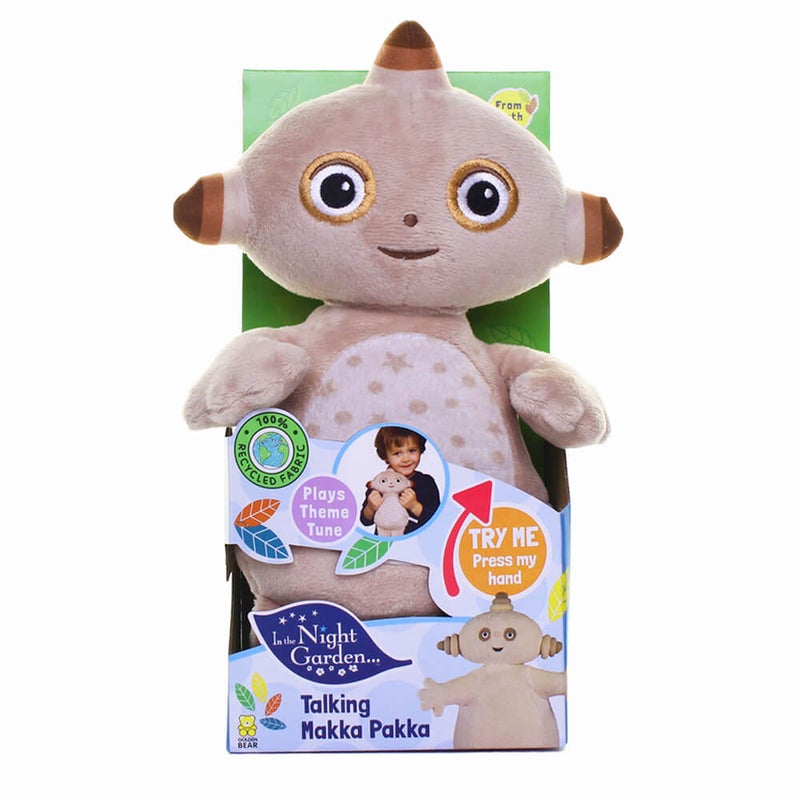 Buy In the Night Garden - Talking 'Makka Pakka', Interactive Soft Toy,  Beige, 25.5cm (Height) - MyDeal