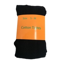 3x Girls Black Winter Thick Cotton School Uniform Tights Stockings 3-5