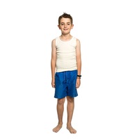Boys Ktena Australian Made Wool Blend Thermal Singlet Vest Beige
