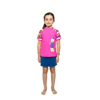 Girls Size 3-7 Bathers Rash Top Hot Pink Sunshine