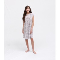 Girls Sizes 10-16 Cheetah Print Short Sleeve Nightie PJS Pyjamas HL