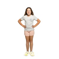 Girls Sizes 10-16 Grey Apricot Cotton Short Sleeve PJS Pyjamas SB