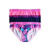 Girls Tradie 6 Pack Sizes 6-16 Cotton Underwear Bikini Briefs Forest (SB3)