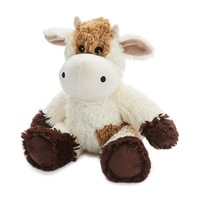 Microwavable Warmies Heat or Cool Pack Cream Cow Plush Soft