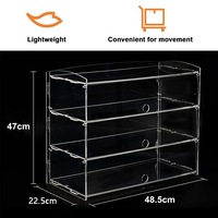 3-Tier Large Acrylic Bakery Cake Display Cabinet Case Donuts Cupcake Pastries