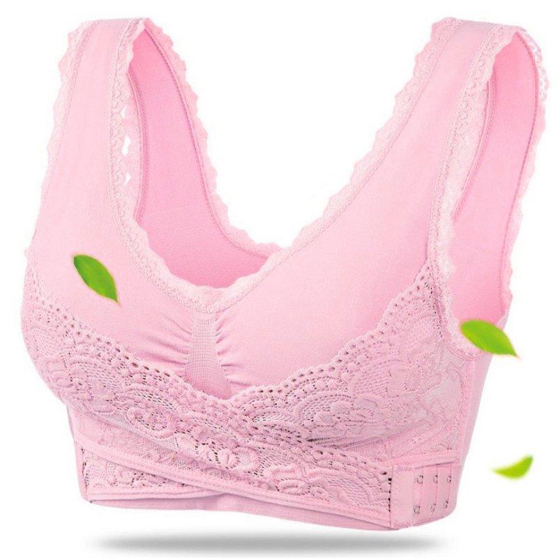 Ustyle Women Nursing Bra Bras Clothes Prevent Sagging Breastfeeding  Lingerie Sexy Front Buckle Top Adjustable Underwear Pink XL