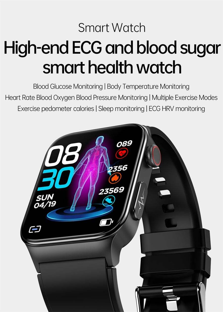 Buy High End ECG and Blood Sugar Monitoring Sports Smartwatch