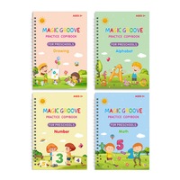 Magic Writing Reusable Copybooks For Kids Magic Practice Copybook For Handwritting And Multipurpose Use Designed With Special Grooves