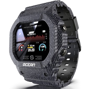Military Rugged Smart Sports Fitness Heart Rate Blood Pressure Monitor Activity Tracker Smart Watch Pedometer For Men & Women