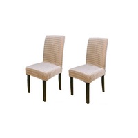 Dining Chair Covers Stretch Chair Covers, Chair Slipcover Chair Covers for Dining Room Set of 2- Beige