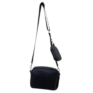 Small Crossbody Bag with Coin Purse Pouch Women Square, Side Shoulder 2 Size Handbag- Black