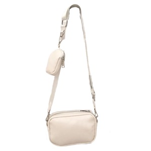 Small Crossbody Bag with Coin Purse Pouch Women Square, Side Shoulder 2 Size Handbag- White