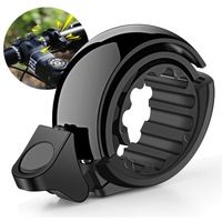 Bike Bell - Original & Luxe Styles, Built in Cable-Clip, Adult/Youth Bicycle Bell- Black