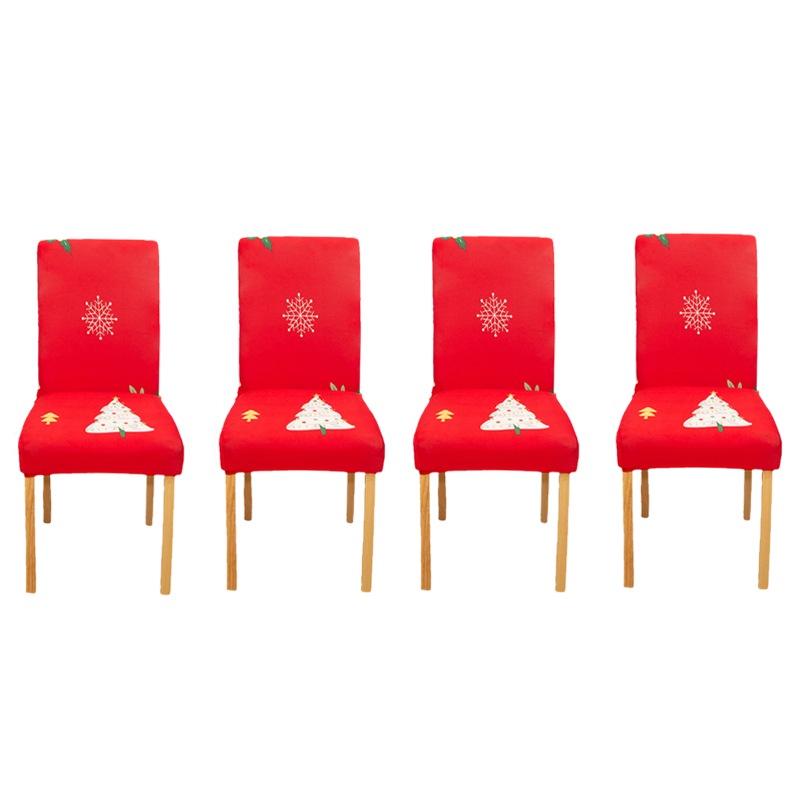 Buy Christmas Dining Room Chair Covers Set of 4, Stretch Xmas Chair