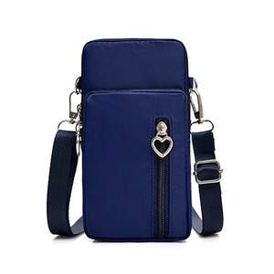 Waterproof Nylon Cute Crossbody Cell Phone Purse Smartphone Wallet Bag for Women- Navy