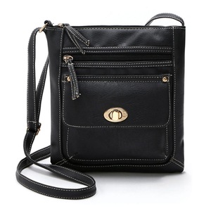 Crossbody Bag with Clasp Crossbody Bags Cell Phone Purse Body Bag - Black