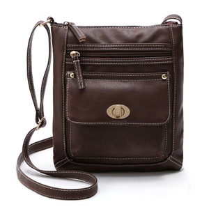 Crossbody Bag with Clasp Crossbody Bags Cell Phone Purse Body Bag - Dark Brown