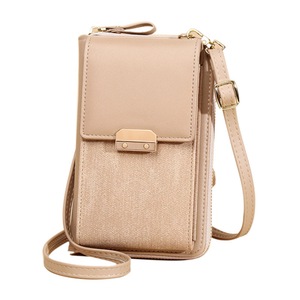 Crossbody Bag Cell Phone Purse Wallet with Credit Card Slots for Women- Beige