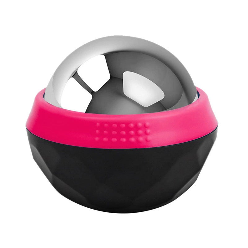 Cryosphere Cold Massage Roller Ball - Black with Rose Red
