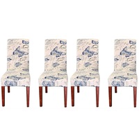 4X Dining Chair Seat Covers Stretchable Slipcover Washable Removable for Kitchen Perfect For Adding Accents To Your Dining Room and Decorations