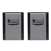 Key Lock Safety Box 2 Packs with 4 Digit Combination Codes for House