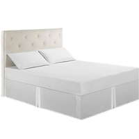 ICB Quilted Bed Valance Fully Fitted Bed Skirt