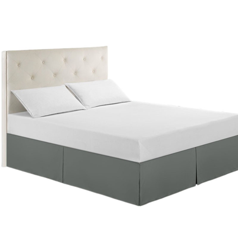 Buy ICB Quilted Bed Valance Fully Fitted Bed Skirt Grey MyDeal