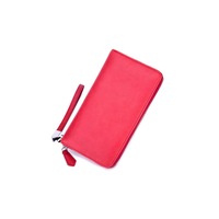Ladies Genuine Leather Wallets with Card Slots - Red