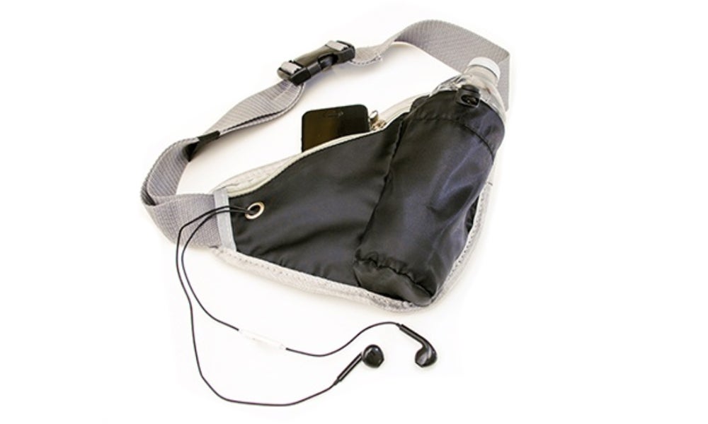 Sports Belt Fanny Pack for Women Men, Water Resistant Crossbody Waist Bag Pack with Multi-Pockets Adjustable Strap, Black