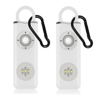 Personal Safety Alarm Rechargeable with Flashlight - 2pack