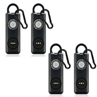 Personal Safety Alarm Rechargeable with Flashlight - 4pack