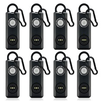 Personal Safety Alarm Rechargeable with Flashlight - 8pack