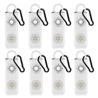 Personal Safety Alarm Rechargeable with Flashlight - 8pack