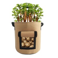 Potato Grow Bags, Garden Planting Bag with Durable Handle - Brown