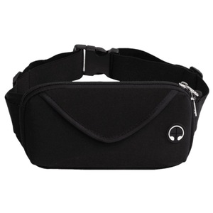 Sporty Waist Bag Crossbody Fanny Pack with Zipper Pockets Hands-Free Wallets Waist Pack Phone Bag Carrying All Phones - Black
