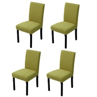 Super Fit Stretch Removable Washable Waffle Dining Chair Protector Cover Seat - Pack of 4